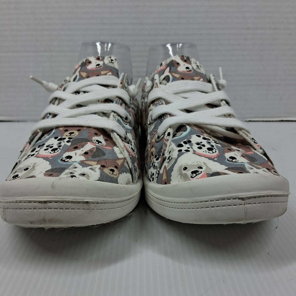 Isaac Mizrahi New York Reesa Dog Print Canvas Slip On Sneakers Womens 10M Multi - Picture 3 of 7
